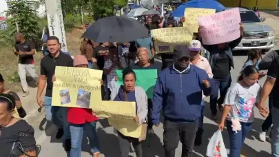 Protestan por construcción de carretera Majagual - Loma Colorada en Villa Riva