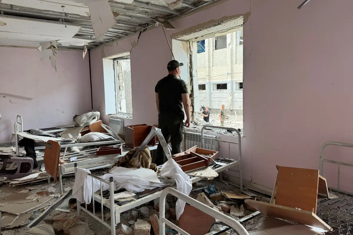 En la imagen, una vivienda destruida por los ataques.