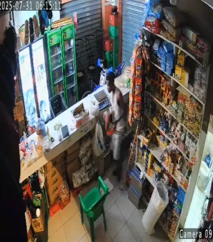 Momento del robo capturado