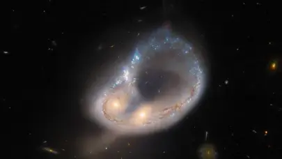 El telescopio Hubble revela las secuelas de una rara colisión estelar