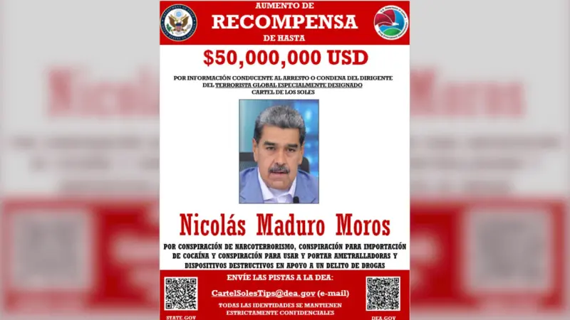 Cuba condena la recompensa de EE.UU. por información para arrestar a Nicolás Maduro