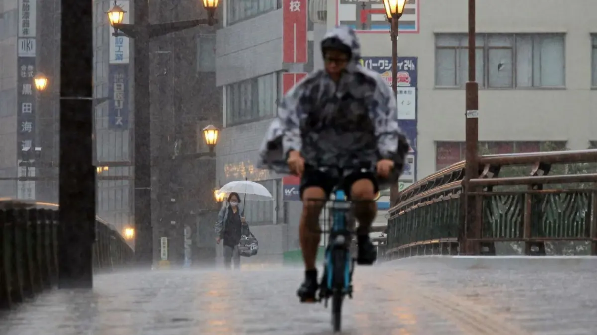 Fuertes lluvias en Japón.