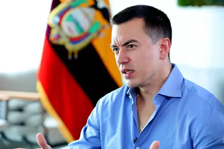 Presidente de Ecuador Daniel Noboa