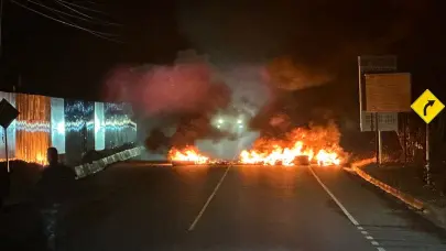 Protestas con quema de neumáticos por tanda de apagones en San José de Ocoa