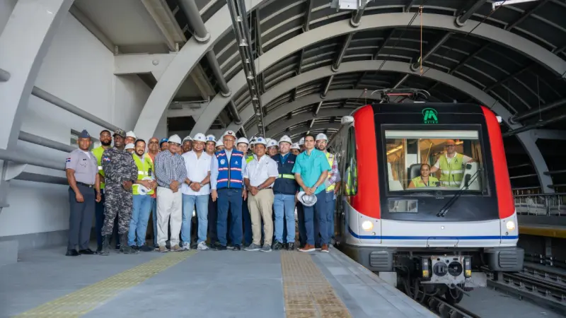 Metro de Santo Domingo llega por primera vez a Los Alcarrizos en prueba dinámica