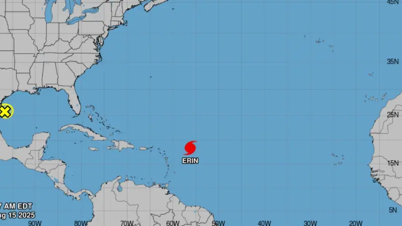 Erin se convierte en el primer huracán de la temporada del Atlántico