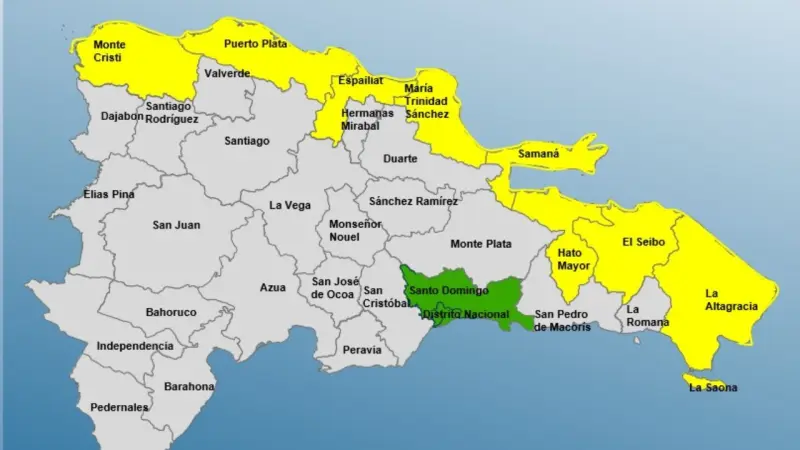 COE mantiene alertas amarilla y verde por efectos indirectos del huracán Erin