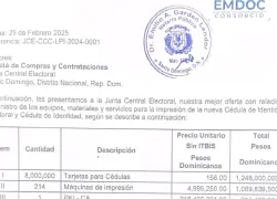 EMDOC propone contrato de más de RD$3 mil millones para impresión de nueva cédula