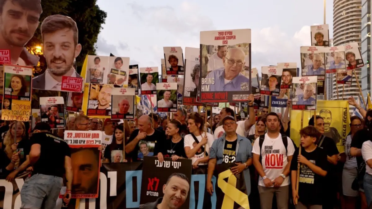Decenas de miles protestan en Tel Aviv contra la guerra y piden liberar a los rehenes