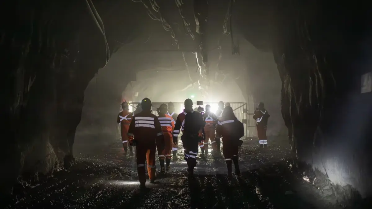 Interior de la mina El Teniente.