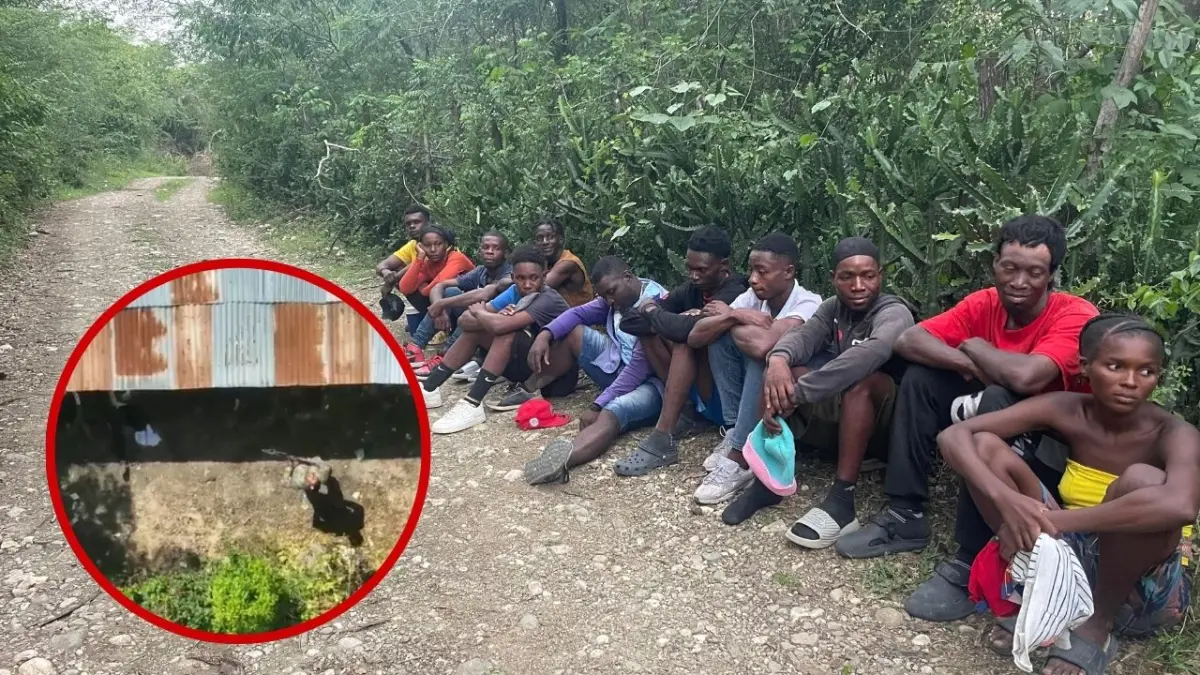 Haitianos indocumentados capturados.