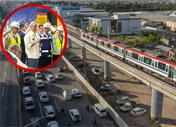 Presidente Abinader supervisa prueba dinámica de la Línea 2C del Metro de Los Alcarrizos