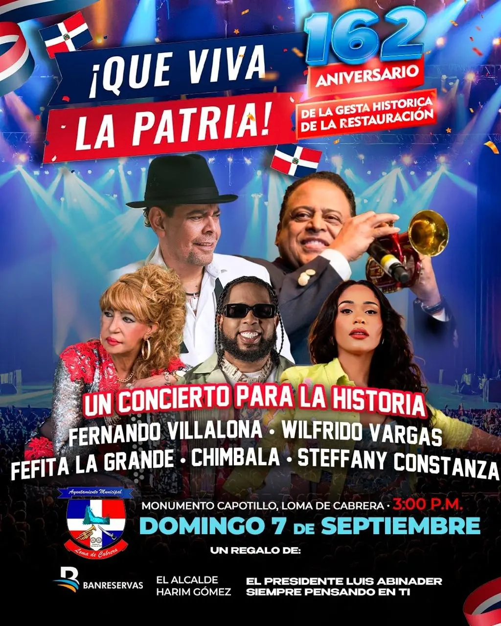 Concierto patriótico ¡Qué Viva la Patria! cierra en Capotillo