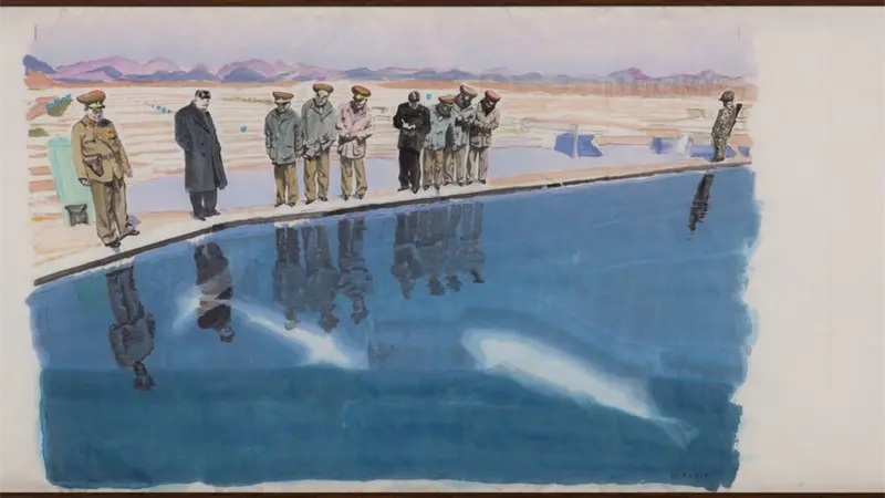 Corea del Norte exporta por primera vez su arte con pinturas de guerra moderna