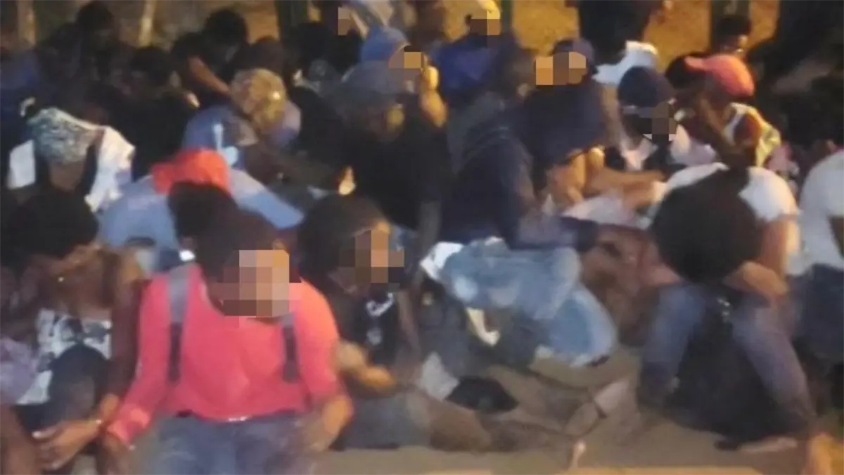 Haitianos indocumentados detenidos.