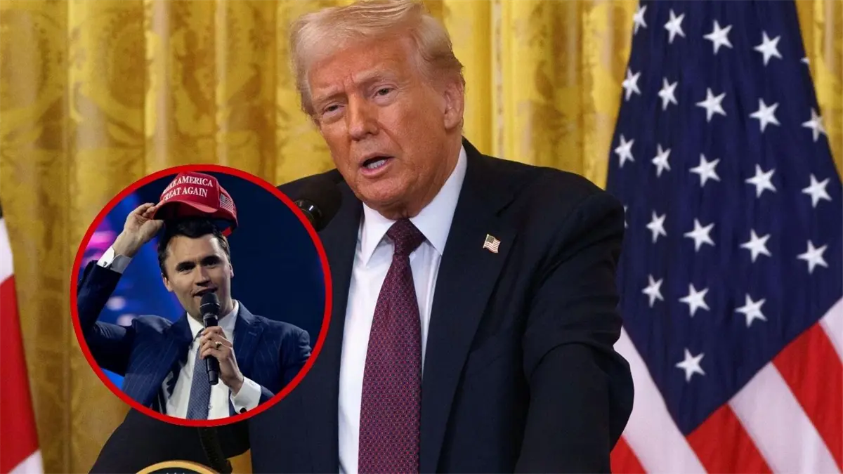 Donald Trump y Charlie Kirk.