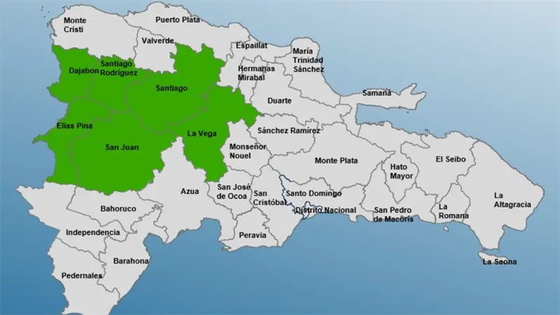 COE emite alerta verde para seis provincias por vaguada