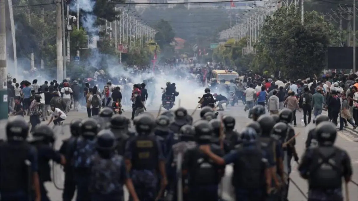 Protestas en Nepal.