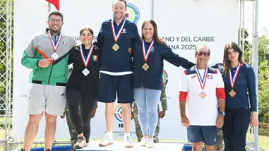 Lorenzo y Hazoury clasifican para JCC 2026 en fosa doble mixto de tiro al plato