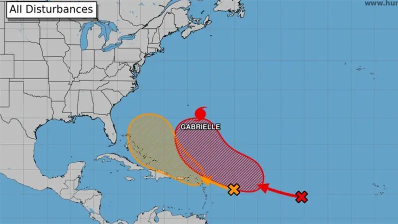 Huracán Gabrielle alcanza categoría 3 al sur de Bermudas y provoca marejadas en EE.UU.
