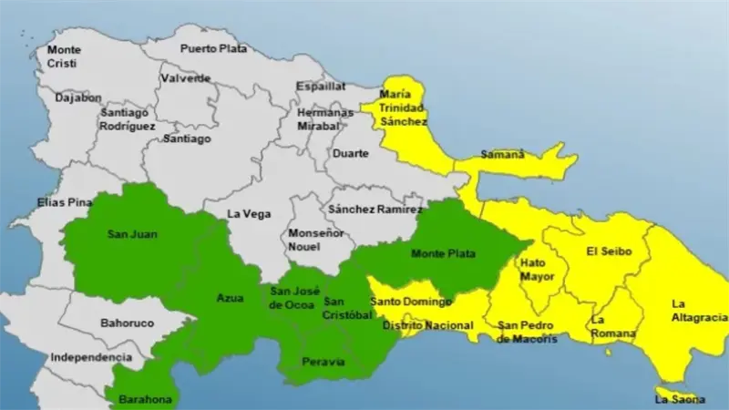 Lluvias intensas y alerta meteorológica en varias provincias por paso de activa onda tropical