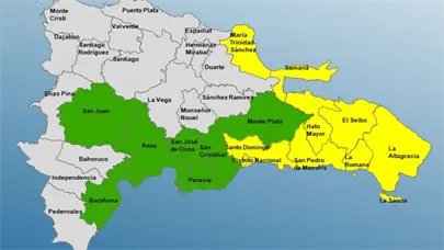 COE coloca 16 provincias en alerta por efectos de onda tropical y vaguada