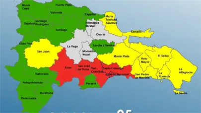 COE eleva a 29 las provincias en alerta por onda tropical y vaguada