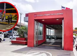 Autobús se estrella contra estación del Metro Pedro Francisco Bonó y deja una mujer herida
