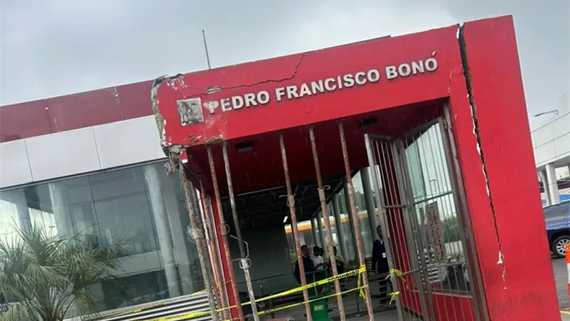 Estación Pedro Francisco Bonó del Metro permanece inactiva tras accidente de autobús