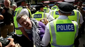 Al menos 335 detenidos en una protesta en Londres de apoyo a grupo propalestino proscrito