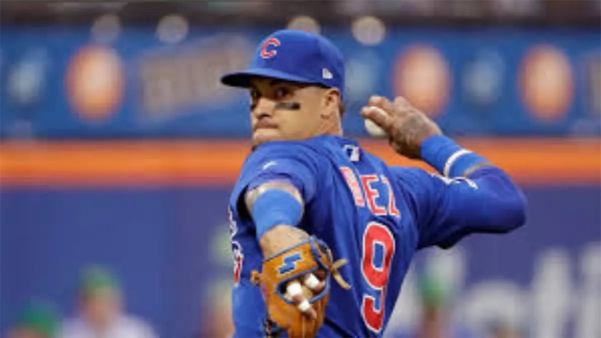 Pelotero puertorriqueño Javier Báez, de los Tigres de Detroit.