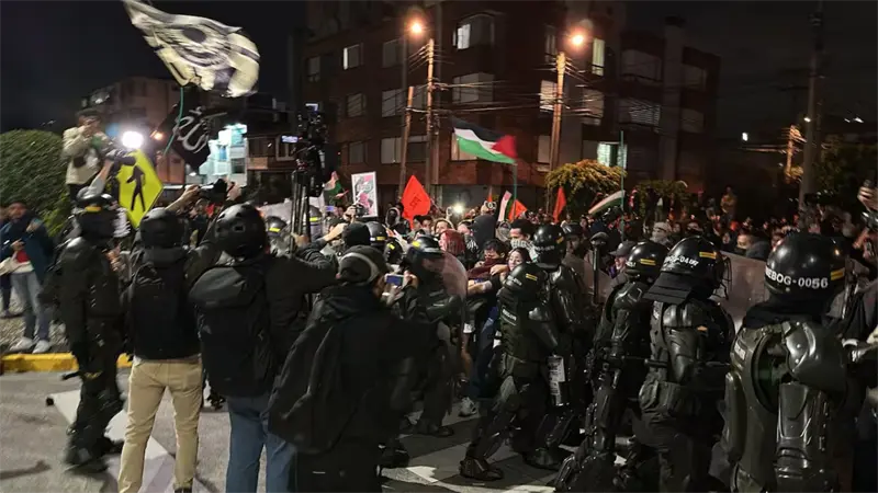 Gobierno colombiano garantiza seguridad de Embajada de EEUU durante protesta propalestina