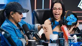 Luinny Corporán sorprende con flores azules a programas de televisión y radio en víspera del estreno de "La Mansión de Luinny"