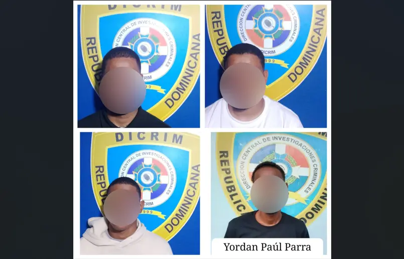 Cuatro hombres capturados por homicidio en Quisqueya, SPM