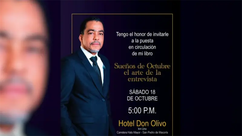 Diógenes Pina pondrá en circulación libro Sueños de octubre