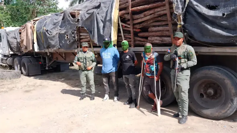 SENPA detiene camión con 2,700 unidades de madera transportadas de forma irregular en San Francisco de Macorís