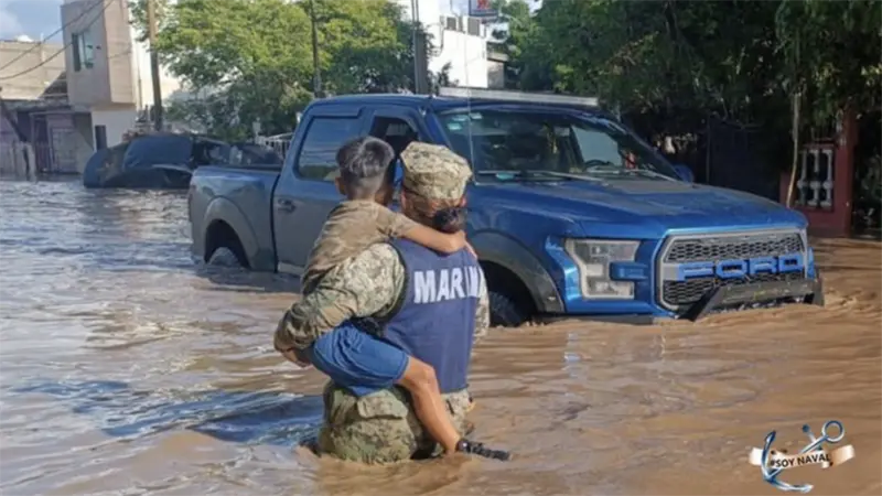 Lluvias torrenciales dejan 42 muertos y 27 desaparecidos en México