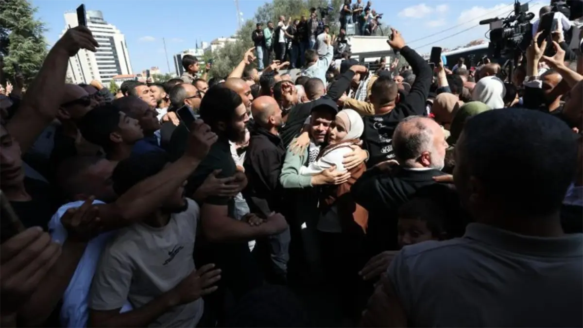 Palestinos liberados.