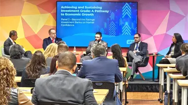 Ministro Magín Díaz desarrolla agenda de trabajo en las Reuniones Anuales del Banco Mundial y el FMI