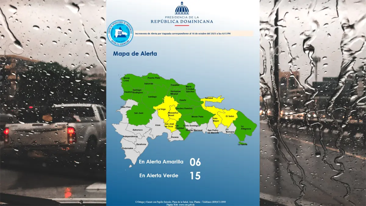 21 provincias en alerta; COE advierte sobre lluvias intensas y riesgos de inundaciones