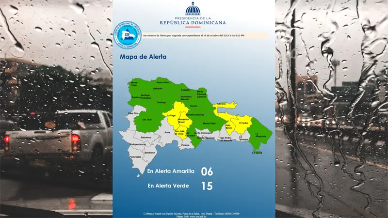 21 provincias en alerta; COE advierte sobre lluvias intensas y riesgos de inundaciones