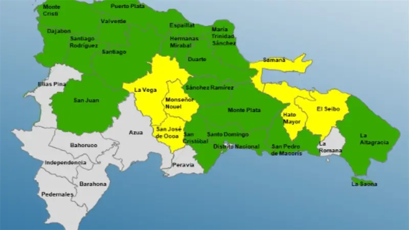 COE mantiene 24 provincias bajo alerta por lluvias; exhorta a la población a tomar precauciones