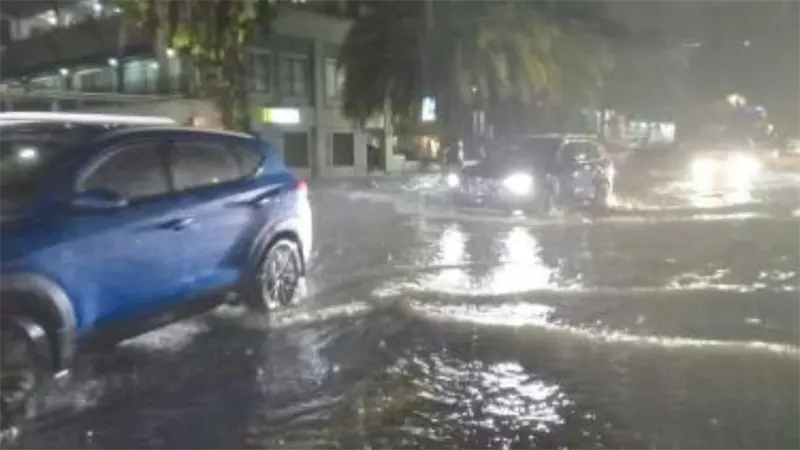 Lluvias por la tormenta Melissa causan inundaciones en el Gran Santo Domingo