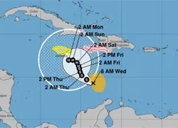 Tormenta tropical Melissa avanza lentamente y podría convertirse en huracán el jueves