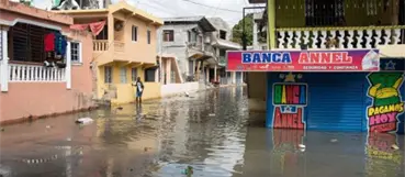 Vecinos de Arroyo Bonito en Manoguayabo sufren inundaciones tras fuertes aguaceros