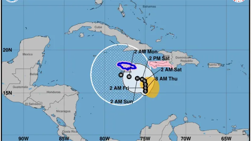 Tormenta tropical Melissa amenaza con fuertes lluvias e inundaciones en la República Dominicana