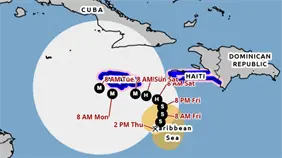 Tormenta Melissa mantiene rumbo lento hacia el norte; se emite aviso de tormenta tropical para el suroeste de Haití
