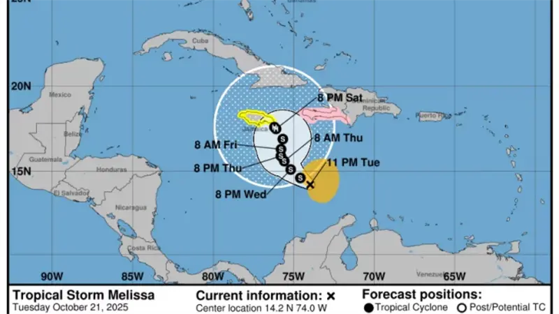 Tormenta Melissa provoca graves daños por lluvias en el Gran Santo Domingo