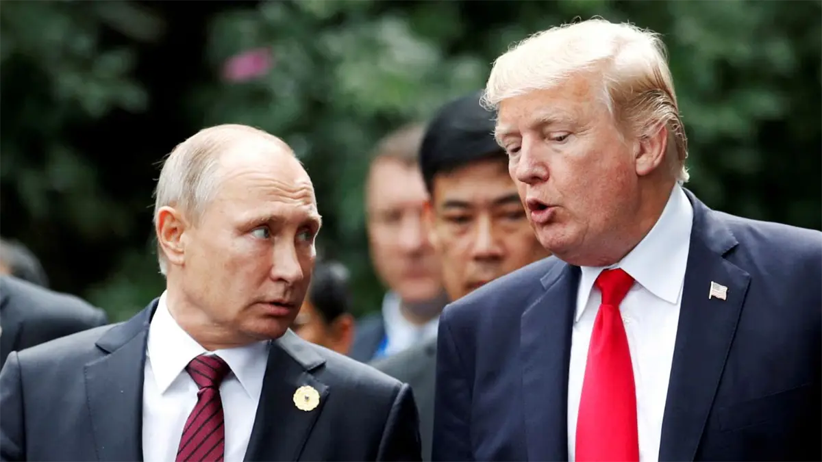 Presidente de Rusia, Vladímir Putin; y el presidente de Estados Unidos, Donald Trump.
