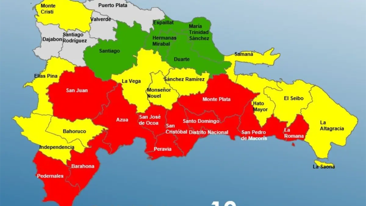 COE mantiene 28 provincias en alerta por efectos de la tormenta tropical Melissa